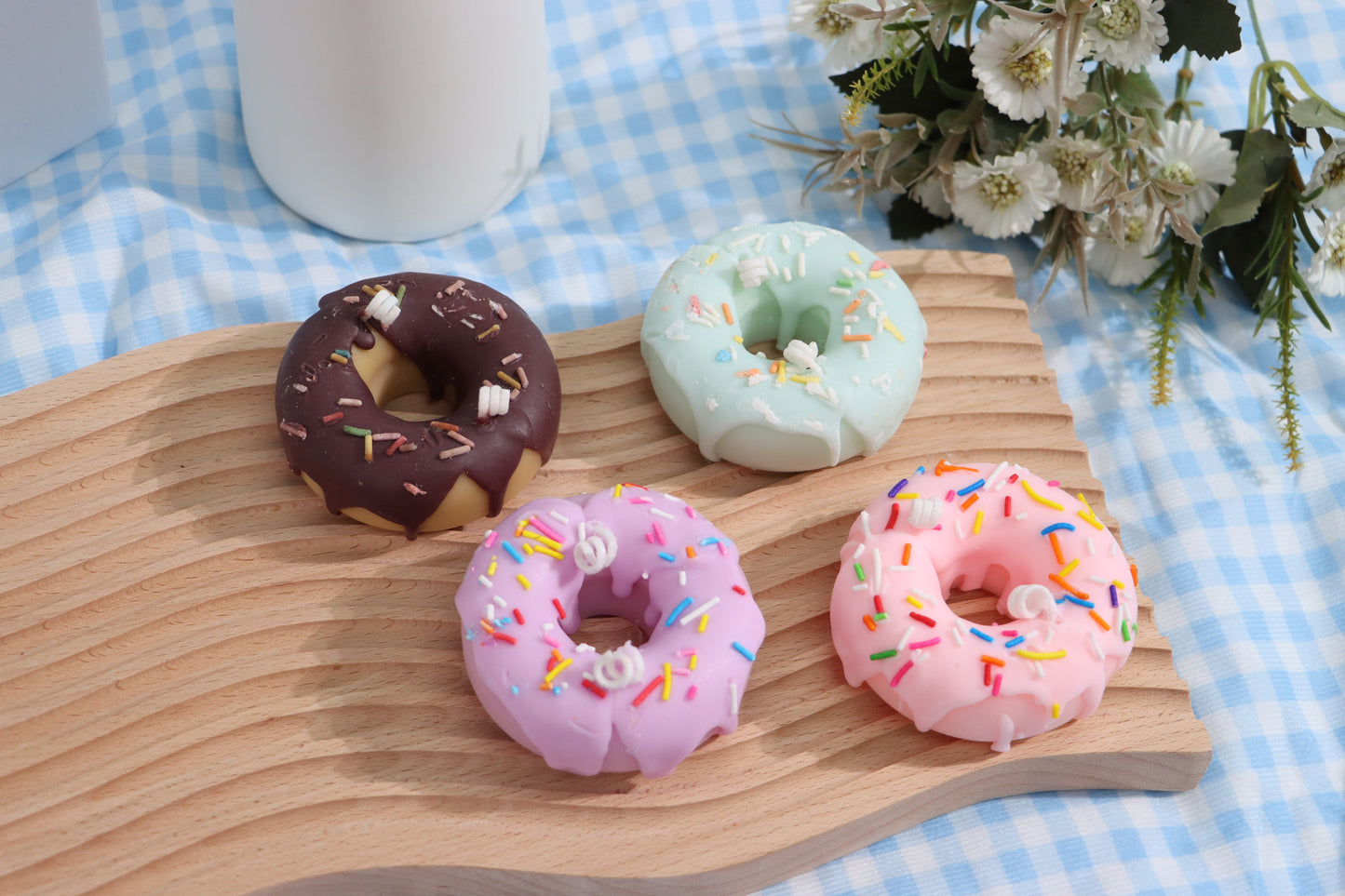 Strawberry Donut Candle