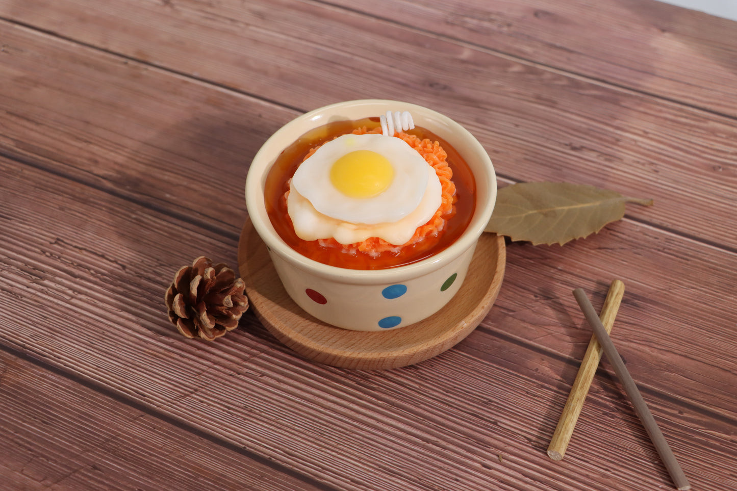 Ramen With Double Yolk Egg Candle